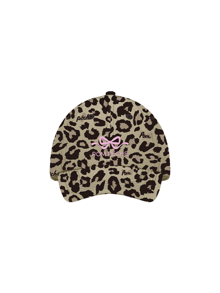 Leopard Print Soft Bow Tennis Cap