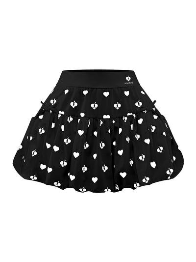 BEULAH Blossom A-Line Skirt - Chanson Black