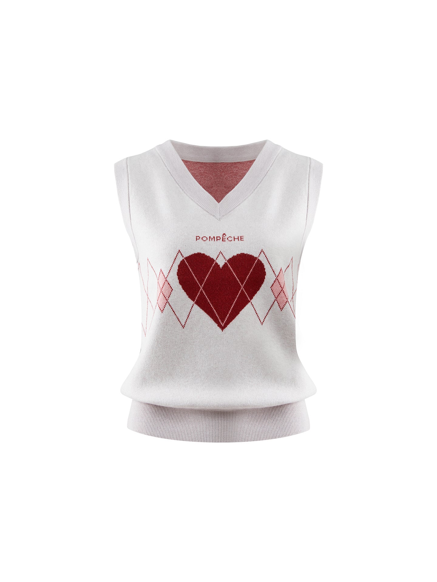 HELOISE Wool Sweater Vest - Heart Red