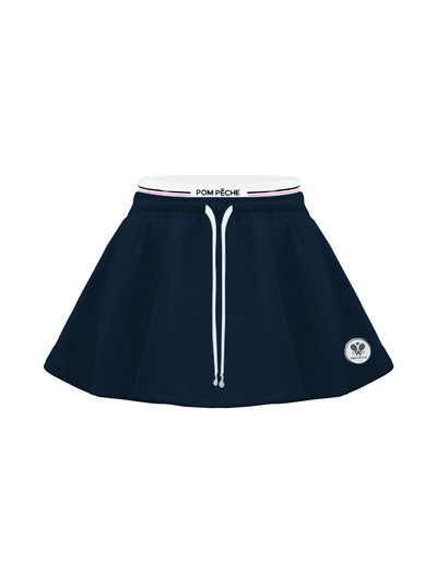 RAMONA Waffle A-Line Tennis Skirt - Navy Blue