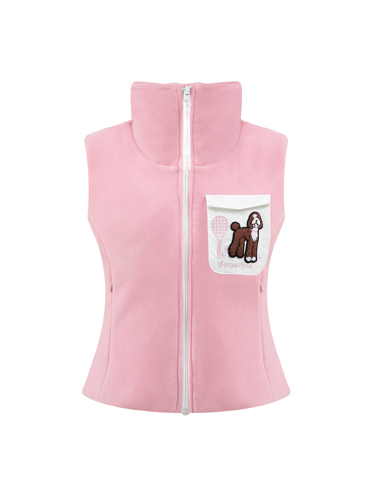 DEBORAH Fleece Vest - Cherry Blossom Pink