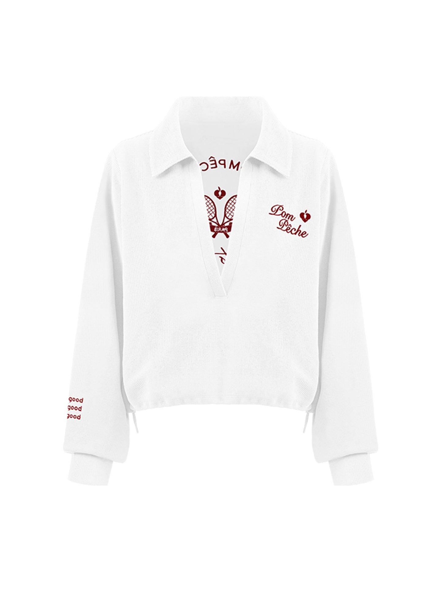 SYIVIA Chic Tennis Hoodie - Paris White