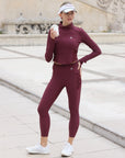 SCULPTING RIB™ Skirted Tennis Leggings - Red