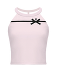 Pink Bow Halter Tennis Top