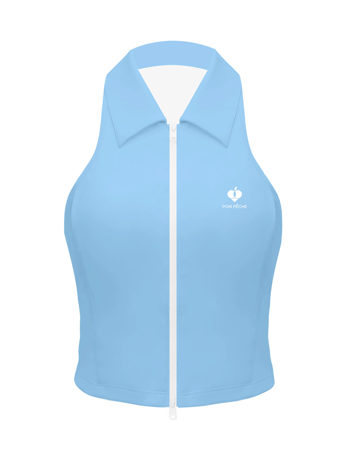 Tennis Zip Tank Top - Sky Blue