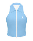 Tennis Zip Tank Top - Sky Blue