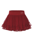 Spin™ Rose Ruffle Skirt - Wine Red