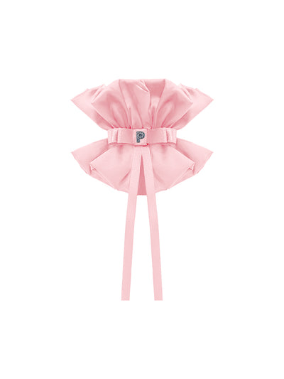AURORA BOW SCRUNCHIE - CHERRY BLOSSOM PINK