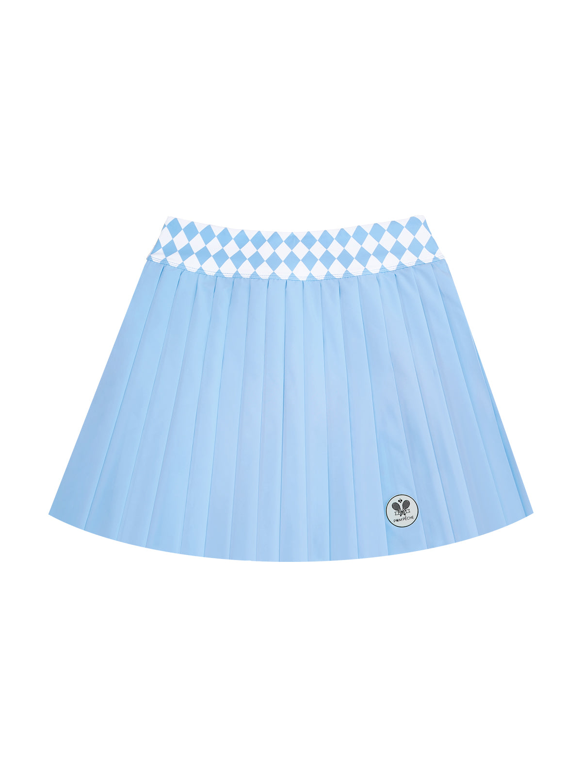 Classic Pleated Tennis Skirt - Blue Argyle Waist