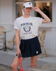Campus Tee  - White & Navy