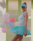 CELY 2-in-1 Pleated Tennis Skirt - Mint Green