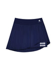 Short Pleated Tennis Skirt Navy Blue - Asymmetrical Charm