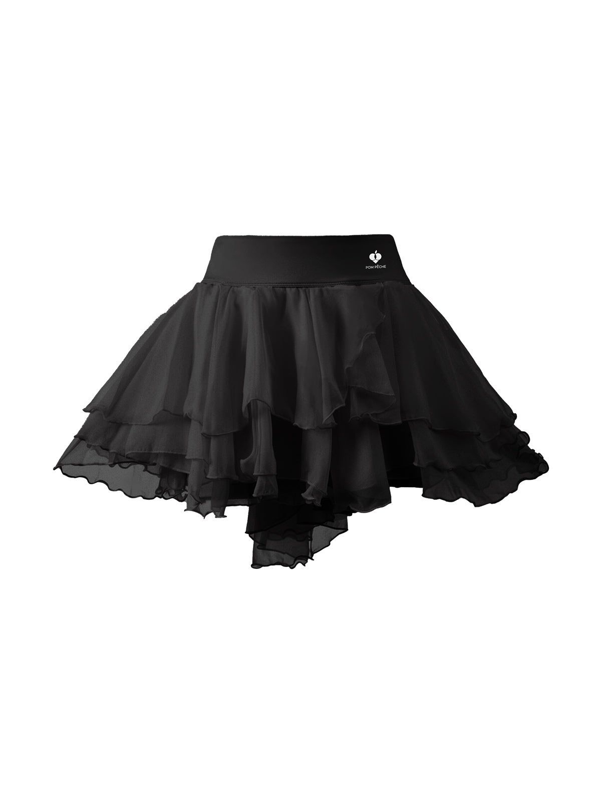 Spin™ Petal Tiered Tennis Skirt - Black