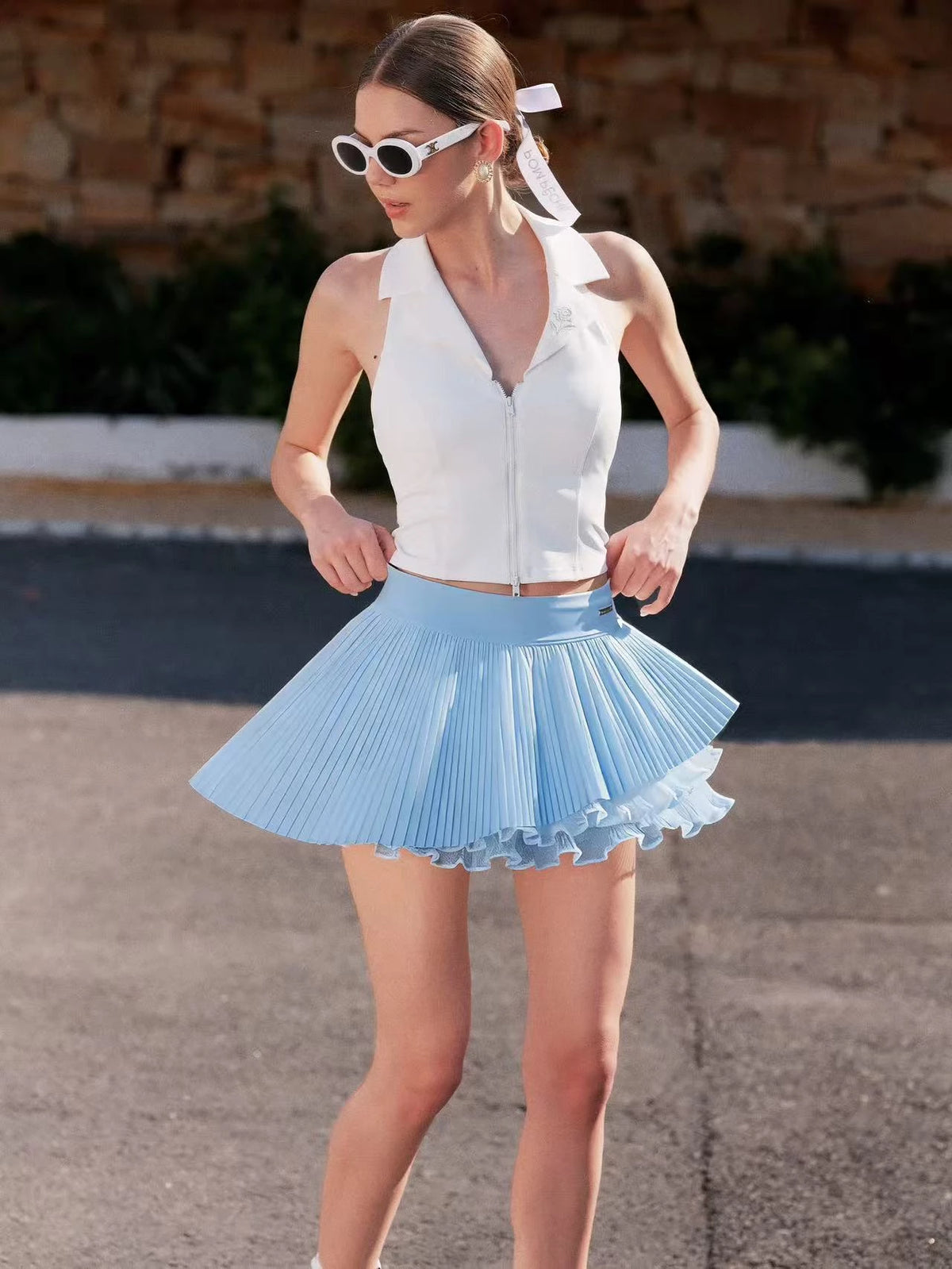 Spin™ Waltz Layered Skirt - Blue