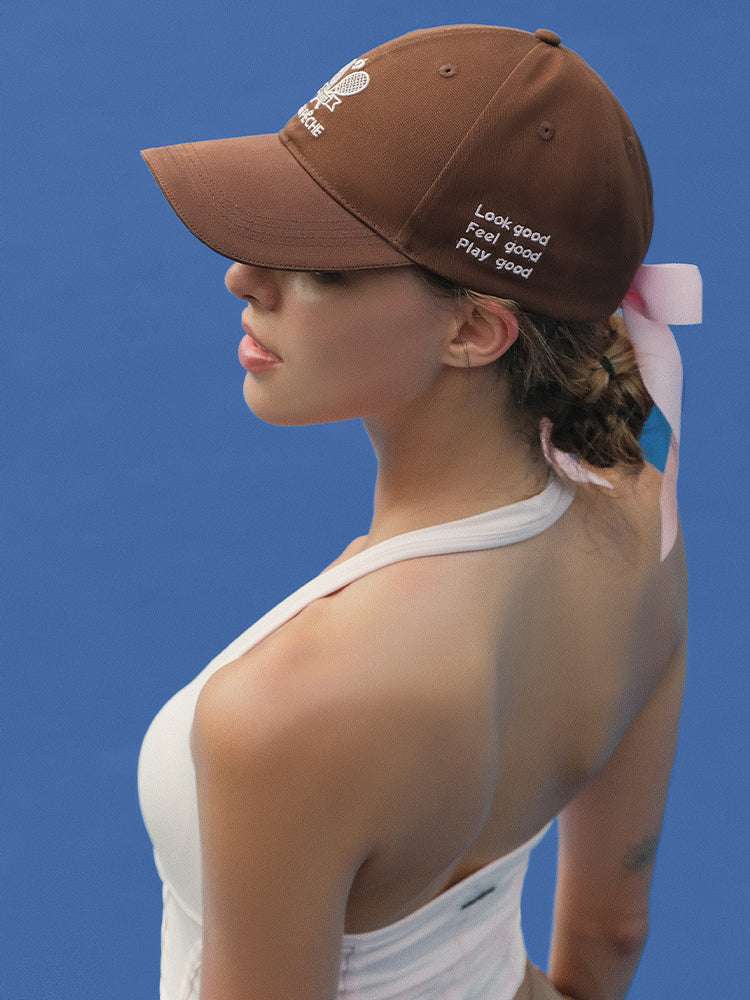 CANELE Hardtop Bow Tennis Cap - Mocha