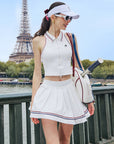 High Rise Tennis Skirt with pockets White - Limited Edition