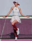 Betty Boop Bow Halter Tennis Top - Paris White