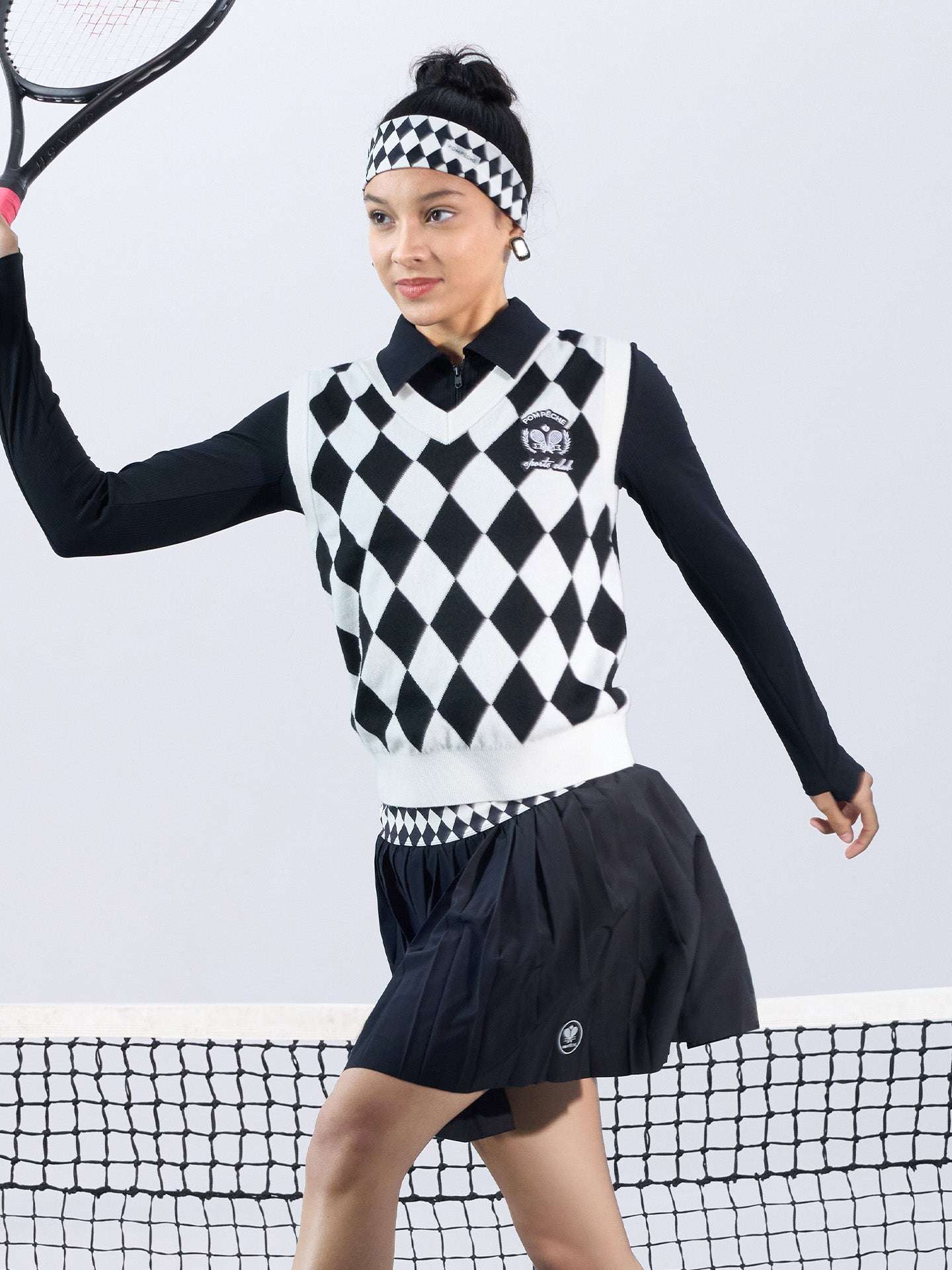 GRETCHED Wool Sweater Vest - Checkerboard