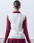 HELOISE Wool Sweater Vest - Heart Red