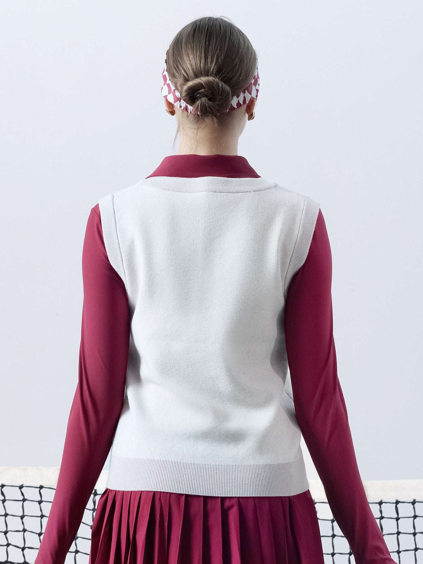 HELOISE Wool Sweater Vest - Heart Red