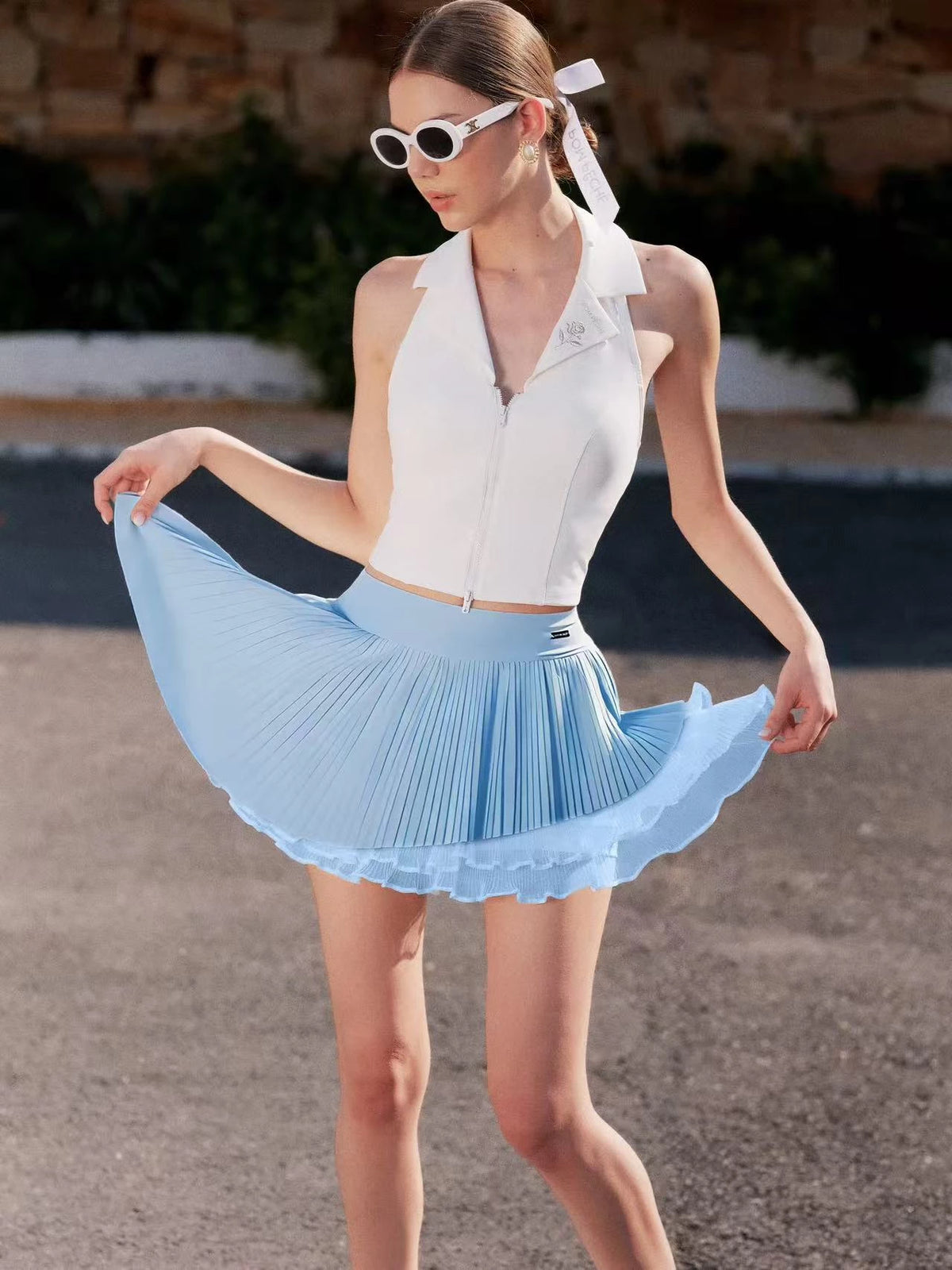 Spin™ Waltz Layered Skirt - Blue