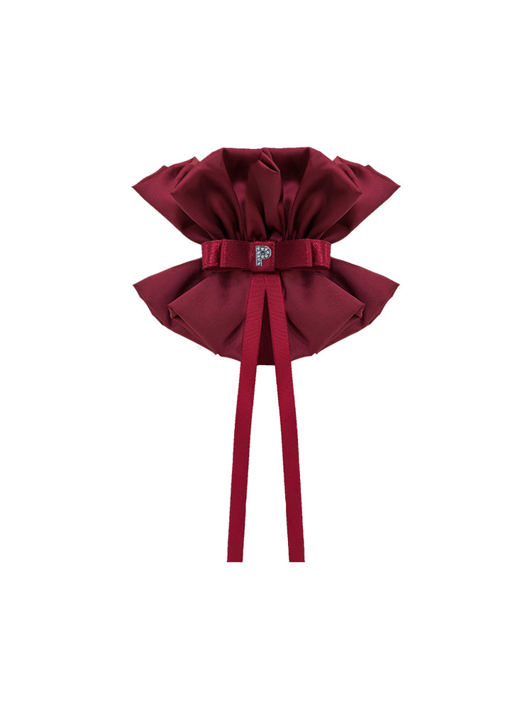 AURORA BOW SCRUNCHIE - ANKARA RED