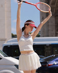 Poise™ Open-Back Polo Tennis Top – White