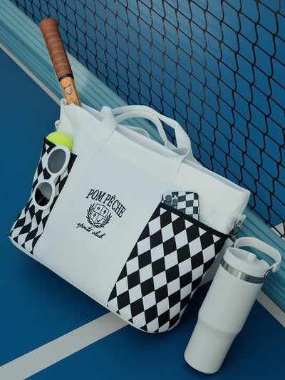 MALCOLM Ivy League Tennis Bag - Red Checkerboard