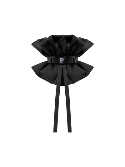 AURORA BOW SCRUNCHIE - CHANSON BLACK