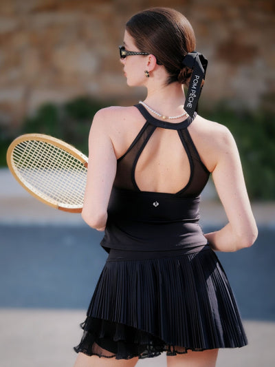 Mesh Halter Tank - Black