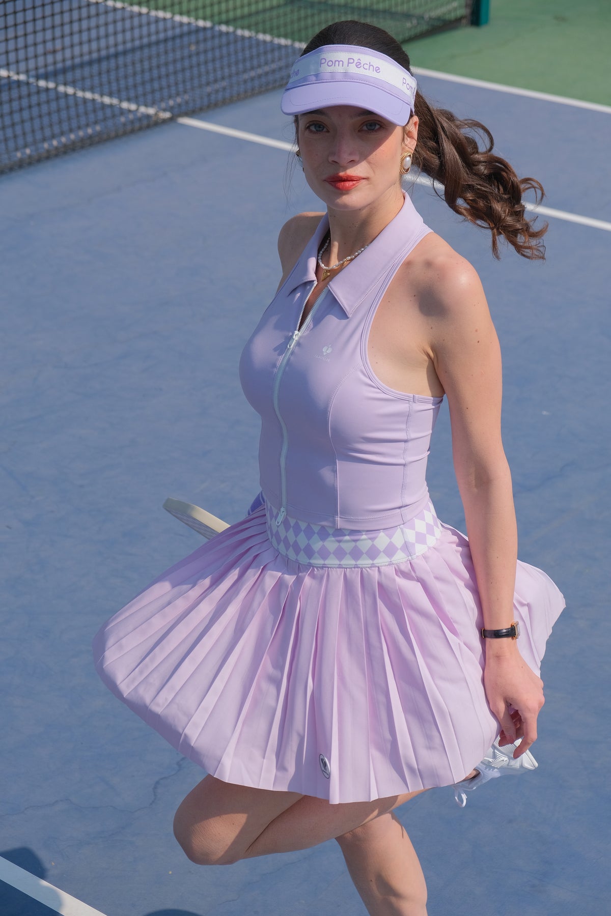 AMETHYST Purple Pleated 2-in-1 Tennis Skirt
