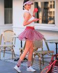 Spin™ Diamond Mesh Skirt - Red