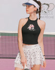 Betty Boop Spin™ Heart Dot Lace Skirt – White/Black