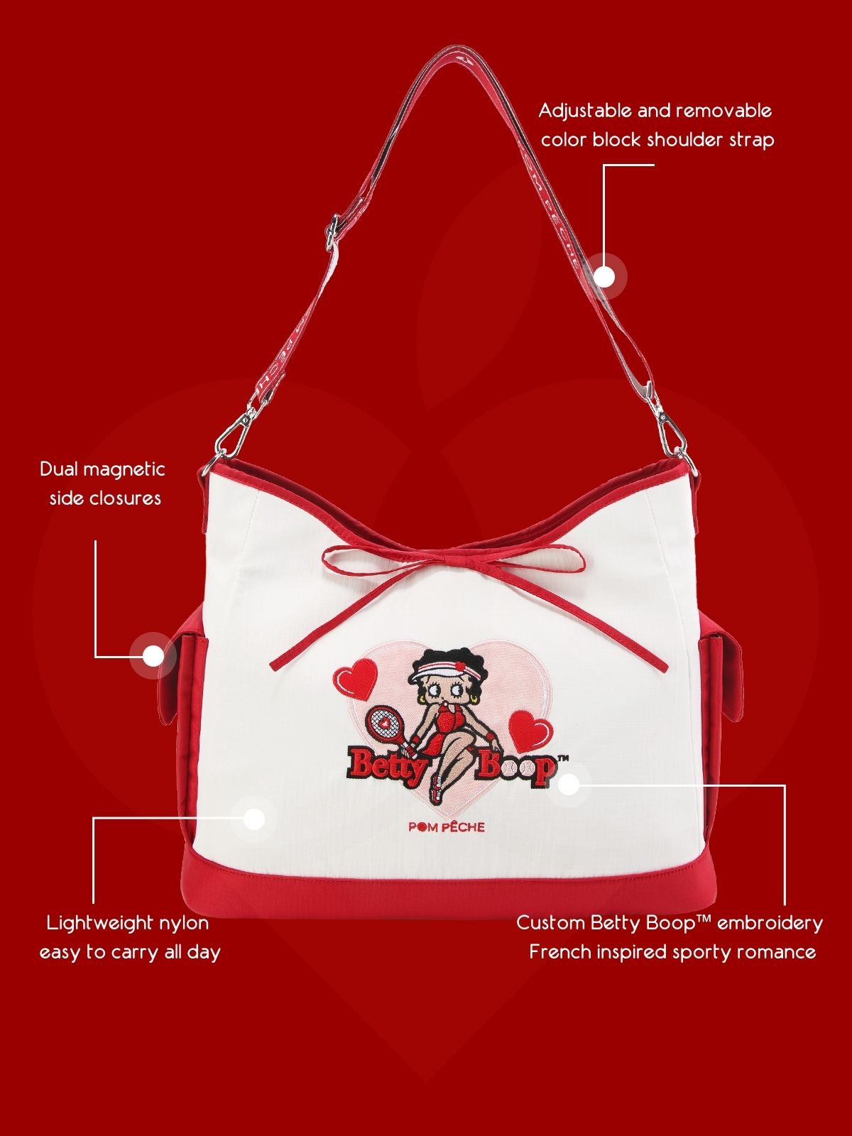 Betty Boop Bow Crossbody Bag