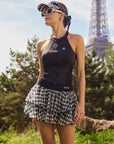 Double layer design Black Spin™ Diamond Tennis skirt