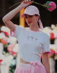 Bow T-shirt - Cherry Blossom Pink