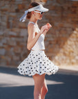 Bubble A-Line Tennis Skirt - White