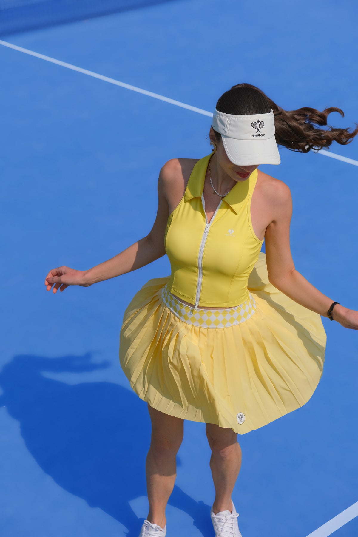 CANARY Yellow Pleated 2-in-1 Tennis Skirt