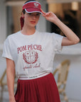 Campus Tee - White and Red