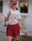 Campus Tee - White and Red