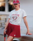 Campus Tee - White and Red