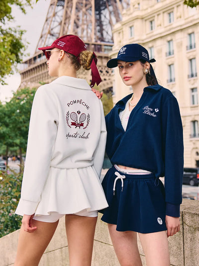 Chic Tennis Sweatshirt - White