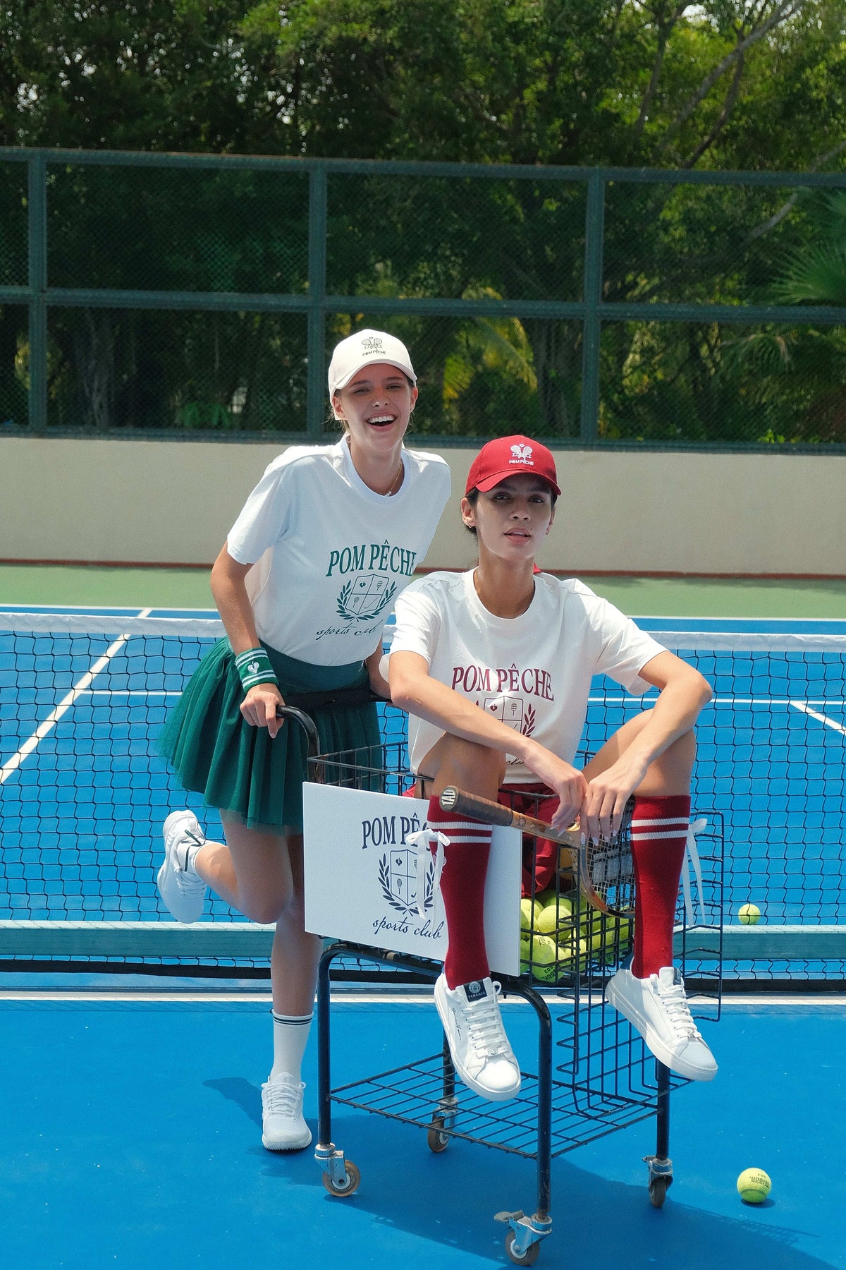 GUSTAVE Long T-shirt - White and Green