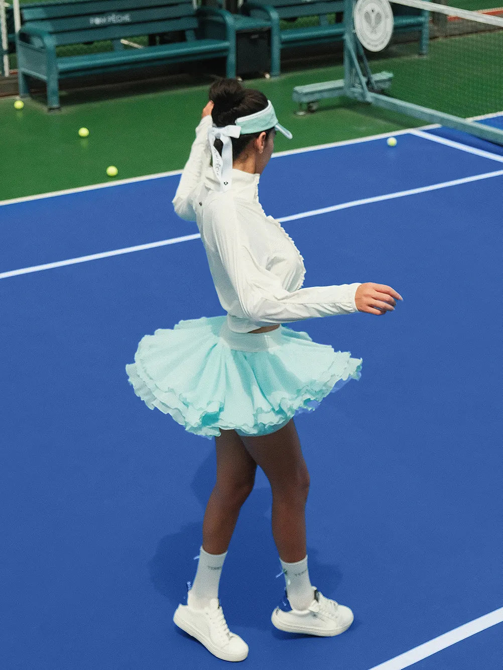 Fairy Tennis Mesh Skirt - Mint Green