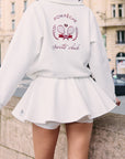 Flowy A-Line Tennis Skirt - White