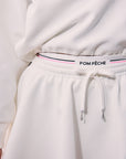 Flowy A-Line Tennis Skirt - White