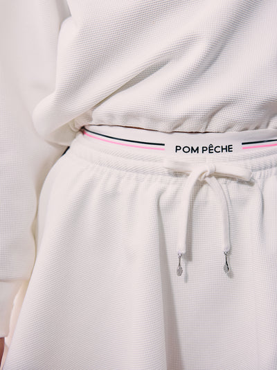 Flowy A-Line Tennis Skirt - White