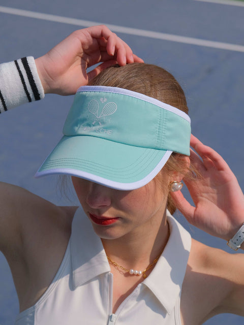 Signature Bow Tennis Visor - Mint Green