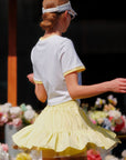 Layered Ruffle Tennis Skirt - Yellow