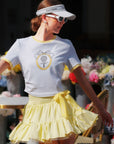 Layered Ruffle Tennis Skirt - Yellow